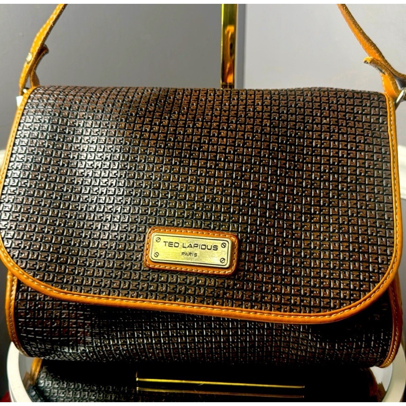 70s Vintage Original Ted Lapidus Adjustable Strap Purse